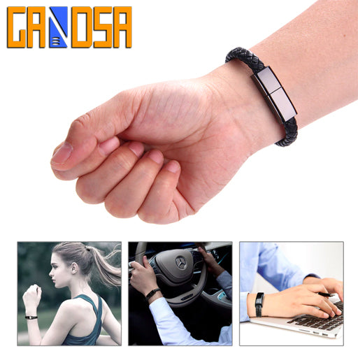 Gandsa™ USB Cable Leather Bracelet