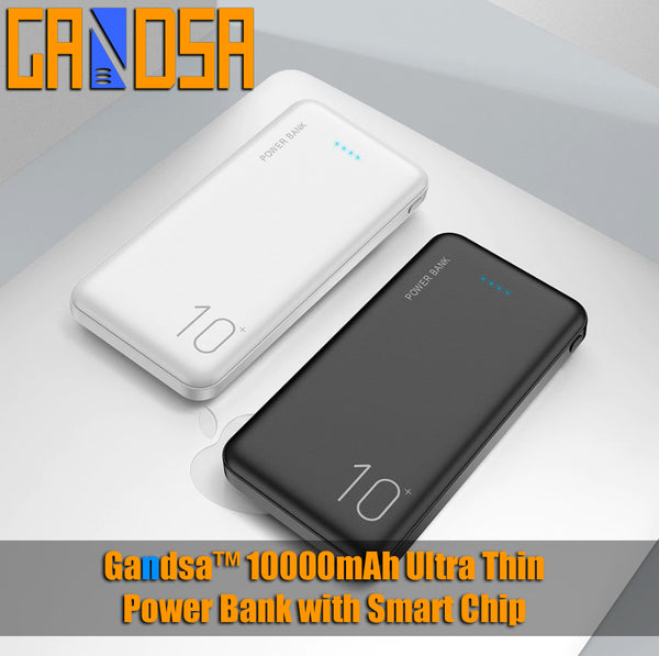 Gandsa™ 10000mAh Ultra Thin Power Bank with Smart Chip